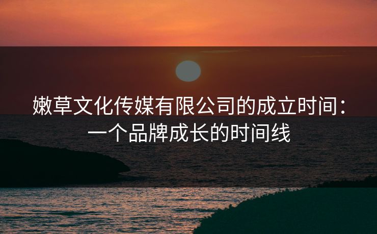 嫩草文化传媒有限公司的成立时间：一个品牌成长的时间线